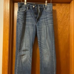 banana republic high rise straight jeans size 30